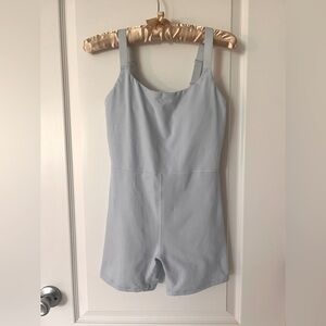 OFFLINE By Aerie The Hugger Scoop 5” Romper Eyelet Blue